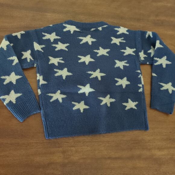 RYLEE + CREW STARS ASPEN LONG SLEEVE SWEATER kids size 8-9 color Indigo NEW NT - Picture 7 of 7